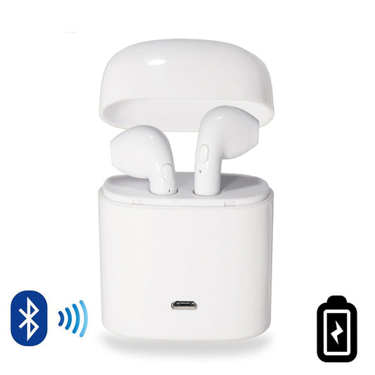 Dual Chamber Wireless Bluetooth Earphones With Charging Box by VistaShops