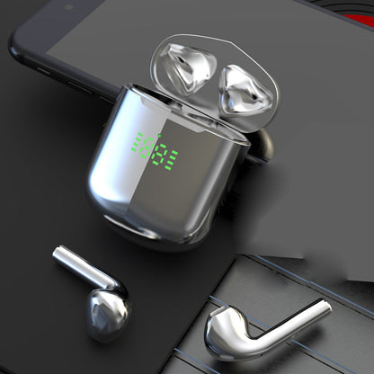 Bluetooth Earpods with LED Indicator And Wireless Charging Pad by VistaShops