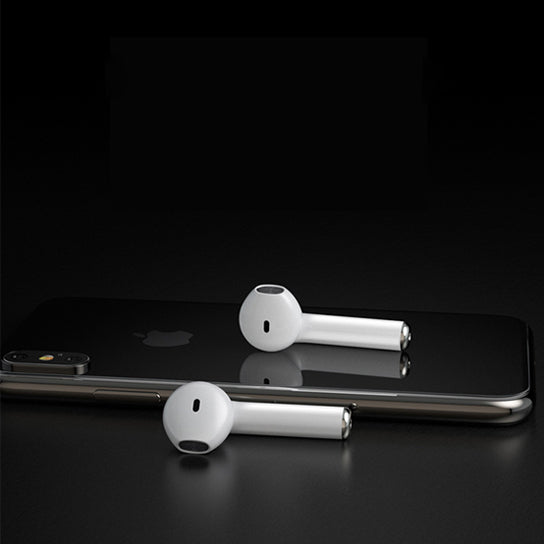 Clear Top Dual Chamber Wireless Bluetooth Earphones With Charging Box by VistaShops