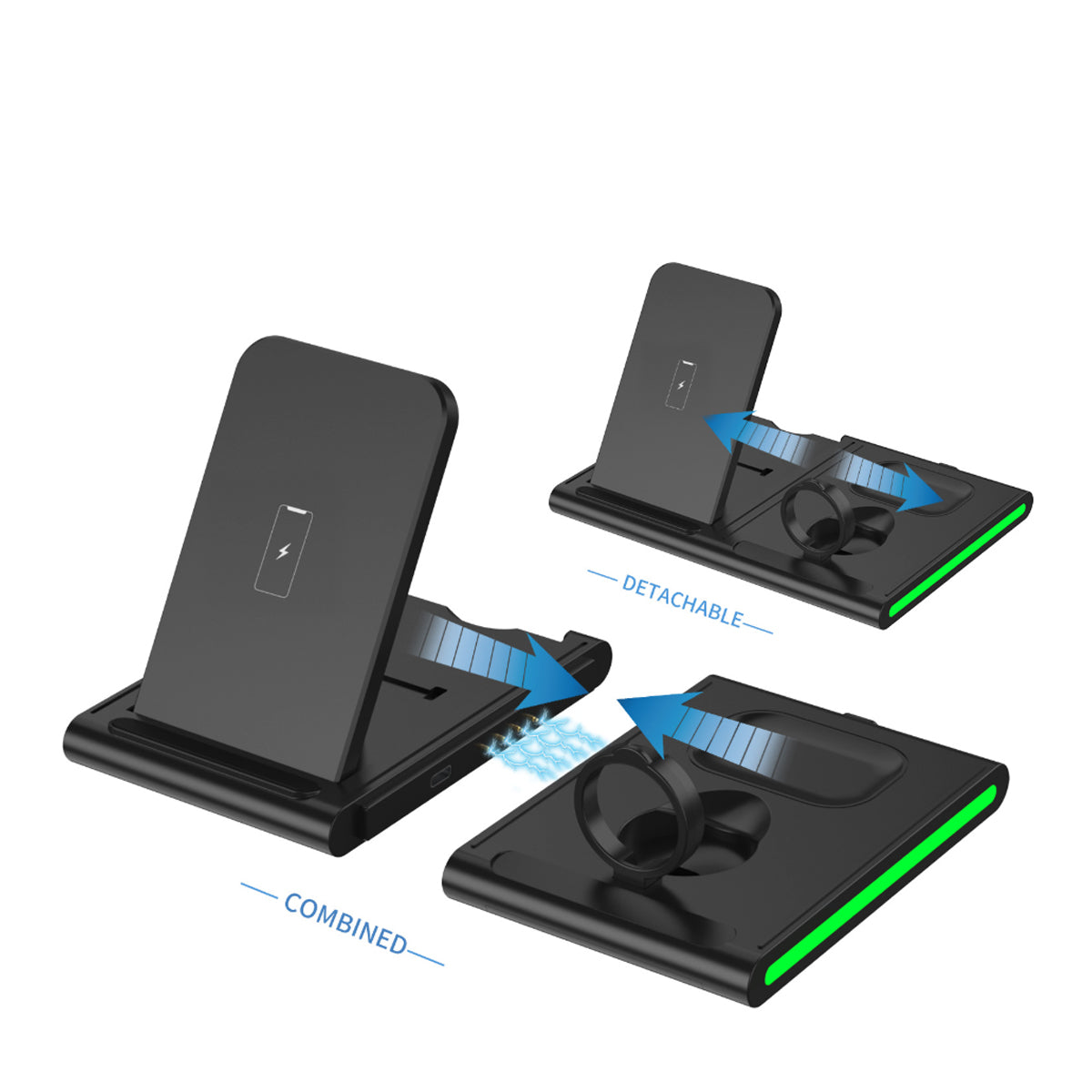 Magnetic Power Tiles 4 In 1 Wireless Charging Station by VistaShops