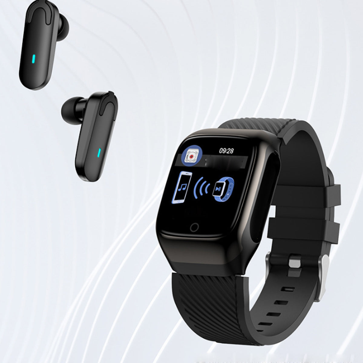 2 in 1 Compact Smart Fit Watch And Bluetooth Earpods by VistaShops