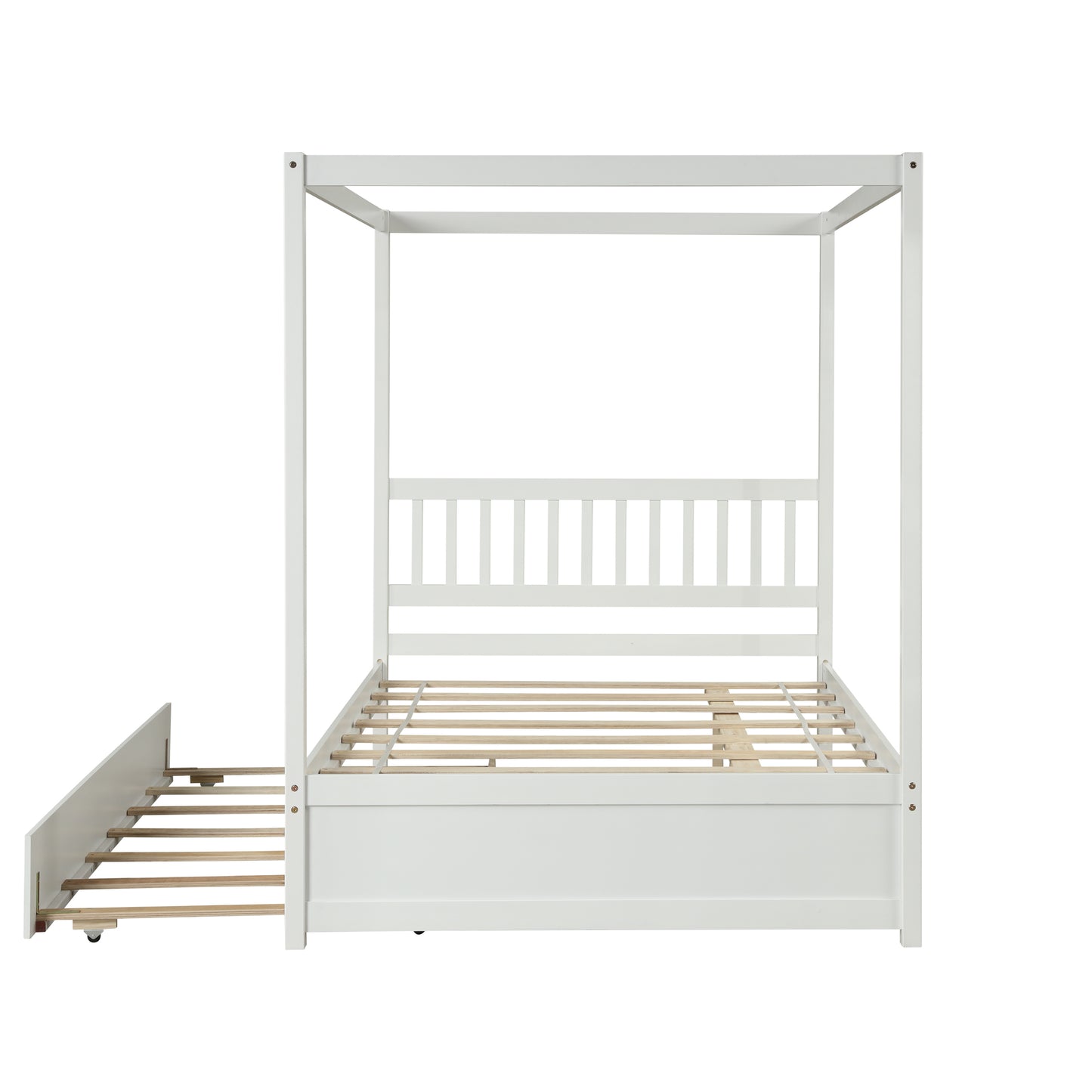 Full bed with Twin trundle for white color