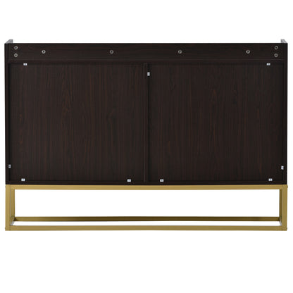 TREXM Modern Sideboard Elegant Buffet Cabinet with Large Storage Space for Dining Room, Entryway (Espresso)