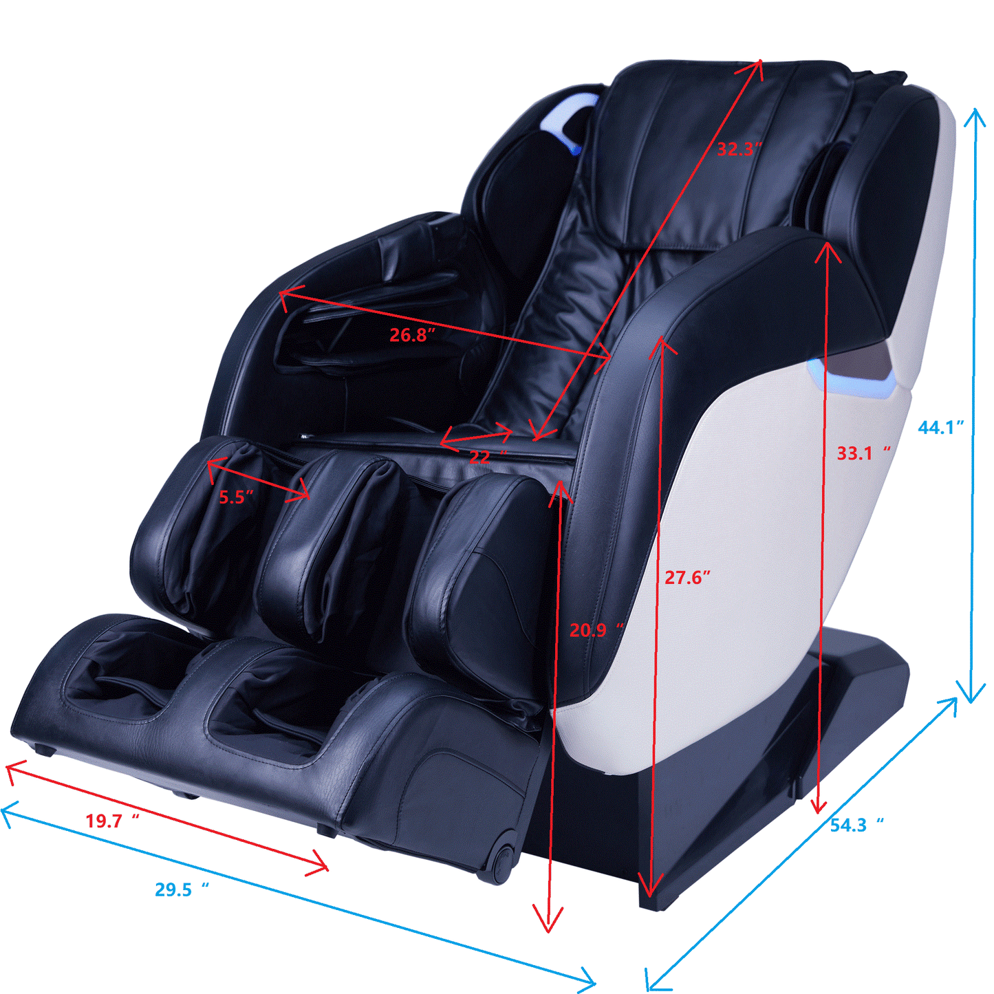 SL type pulley guide -durable leather-3D motor-massage manipulator-Space Saver Design- Track Sliding Zero Gravity Multifunction Massage Chair