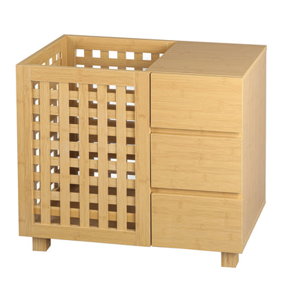 Bathroom storage basket with drawer