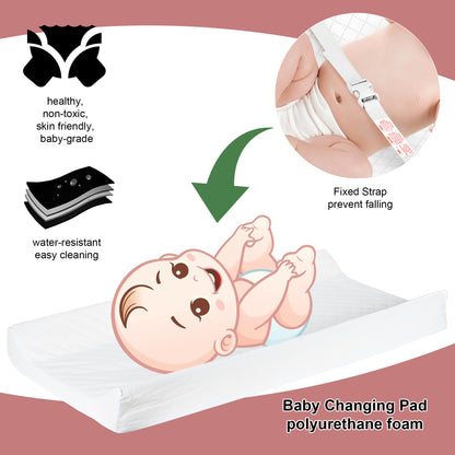 3 Drawer Baby Changing Table Infant Diaper Changing Station w/ Safety Belt