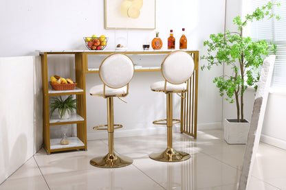 Bar Stools with Back and Footrest Counter Height Dining Chairs  2pcs/ctn