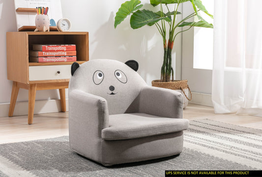 Beautiful Kids Chair 1pc Panda Grey