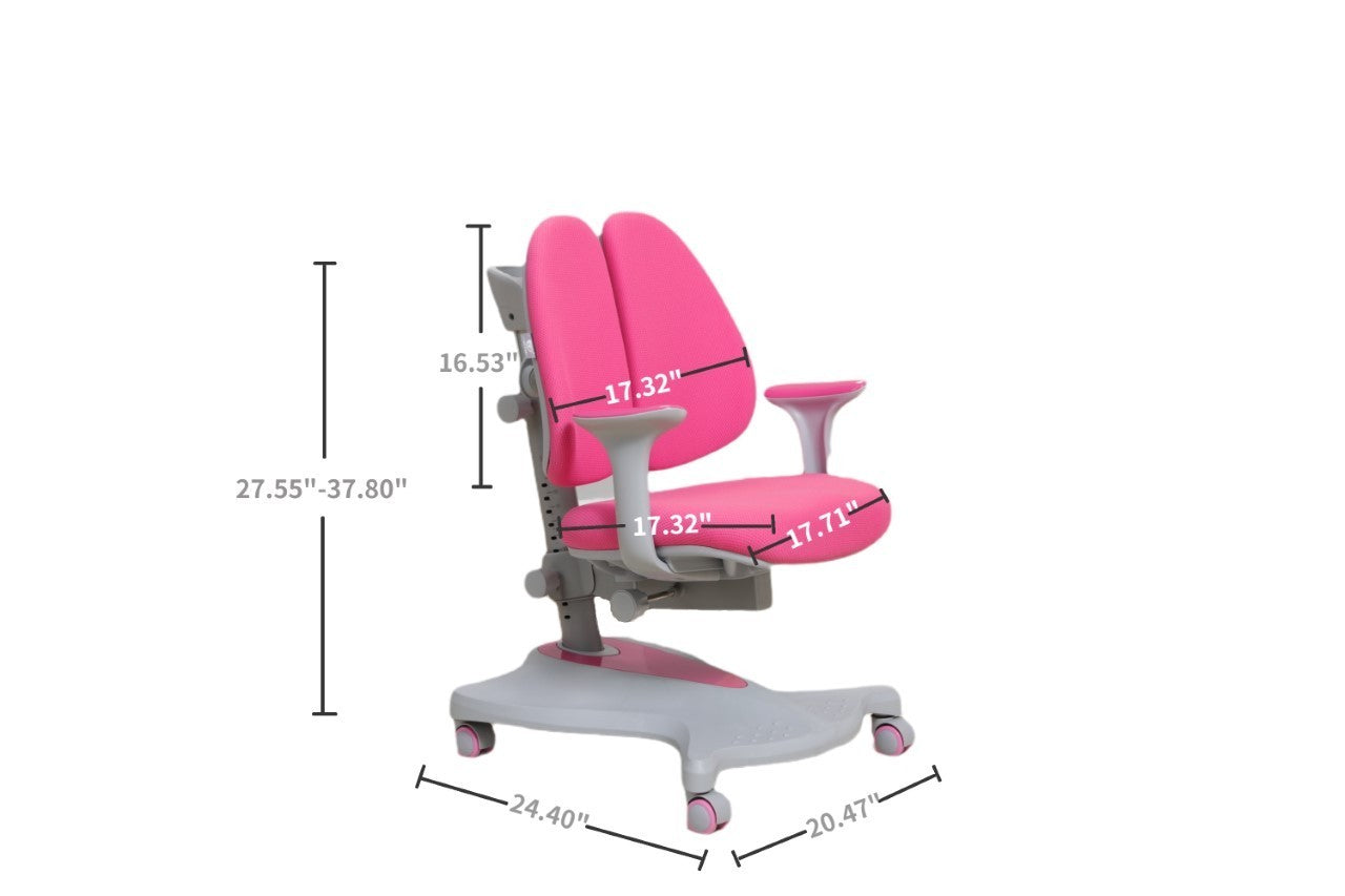 Ergonomic Height Adjustable Kids Chair Model C07/Pink