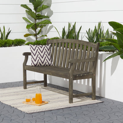 Renaissance Outdoor Patio 5-foot Hand-scraped Wood Garden Bench