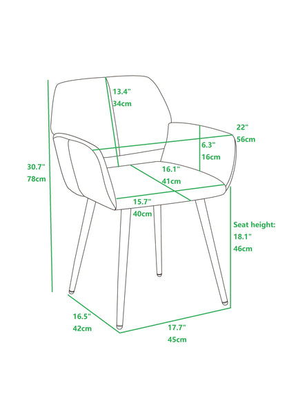 Velet Upholstered Side Dining Chair with Metal Leg(Yellow velet+Beech Wooden Printing Leg),KD backrest