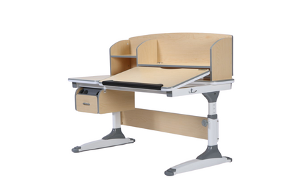 Ergonomic Multi Function Adjustable Kids Study Desk & Hutch Model C WOOD COLOR