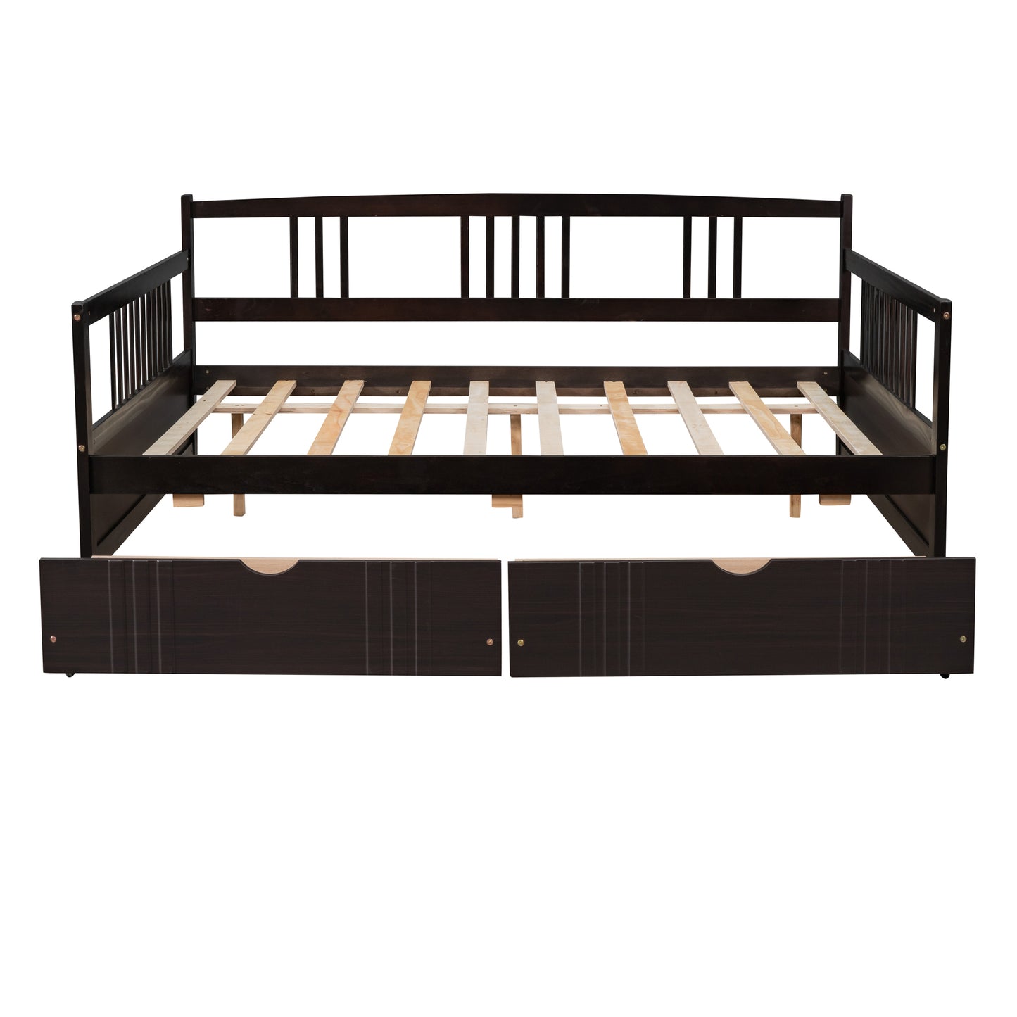 Full Size Daybed Wood Bed with Two Drawers,Espresso（OLD  SKU:LP000058AAP）