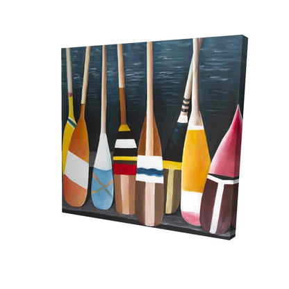 Colorful paddles - 32x32 Print on canvas