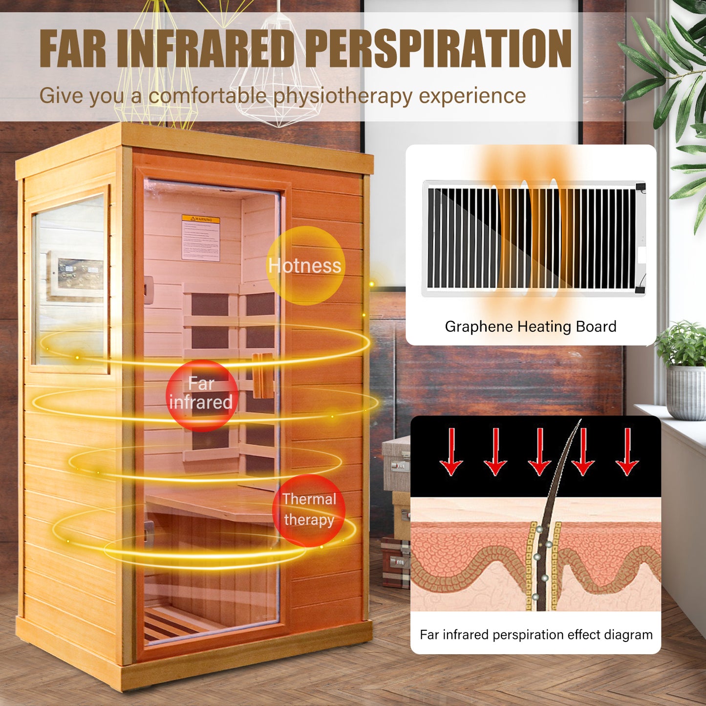 infrared sauna room single room