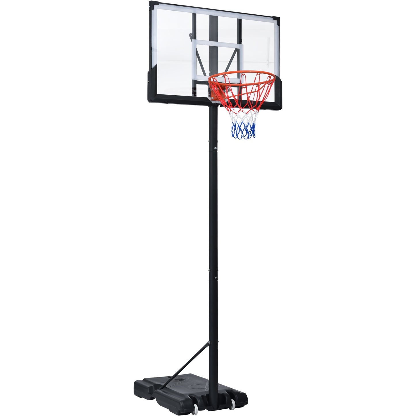 Portable Basketball Hoop Basketball System 4.76-10ft Height Adjustment for Youth Adults LED Basketball Hoop Lights, Colorful lights, Waterproof，Super Bright to Play at Night Outdoors,Good Gift for Kid