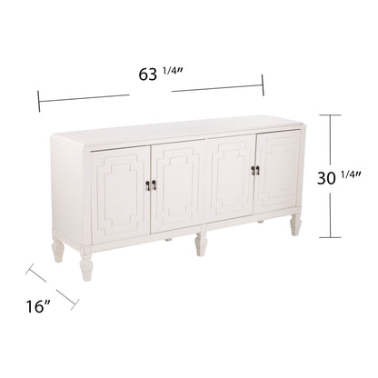 Tropman Antique White Low-Profile Accent Cabinet