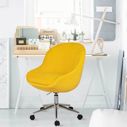 Home Office Chair, Velvet Office Chair, Adjustable Armchair Cute Desk Chair