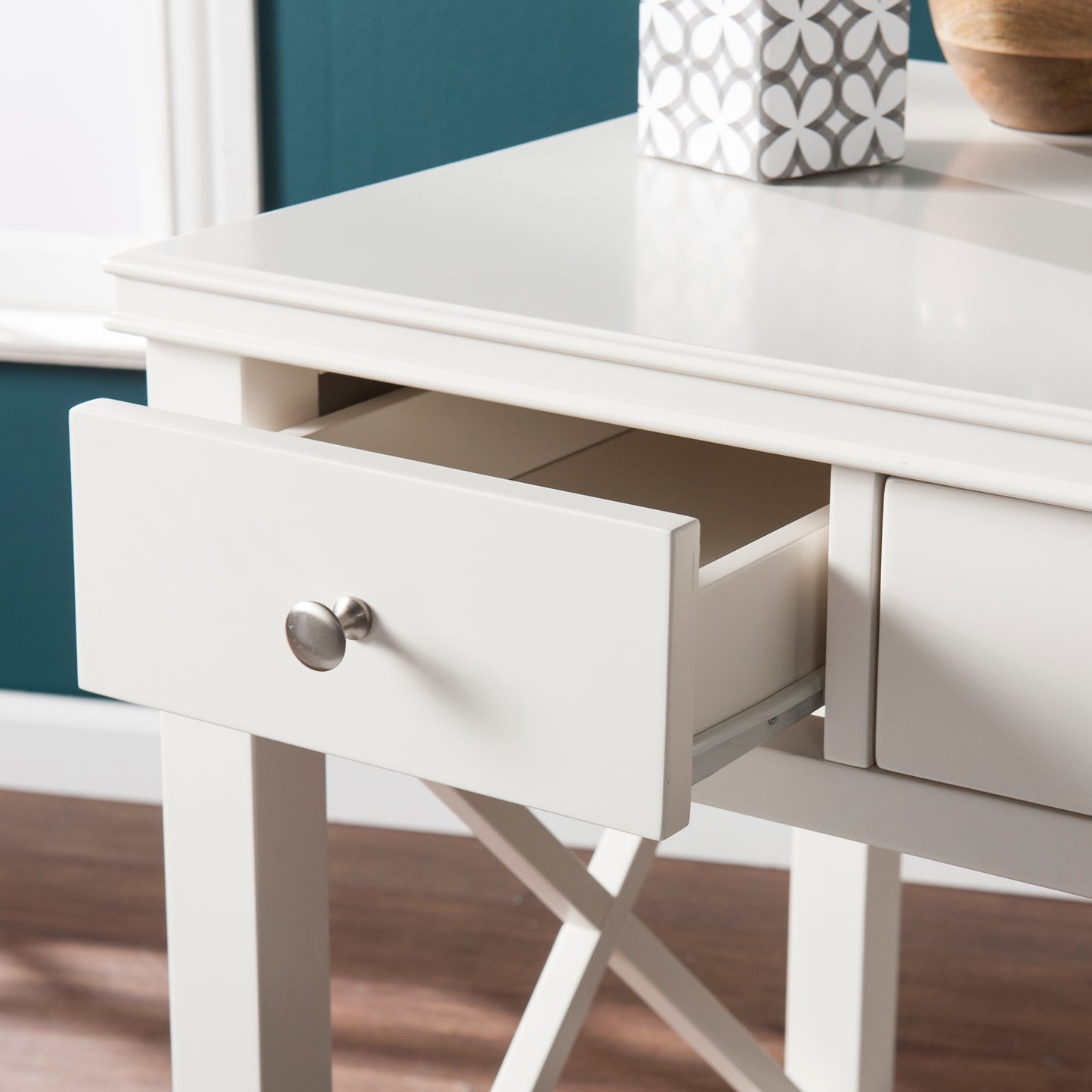 Larksmill Writing Desk - Modern Farmhouse Style - White