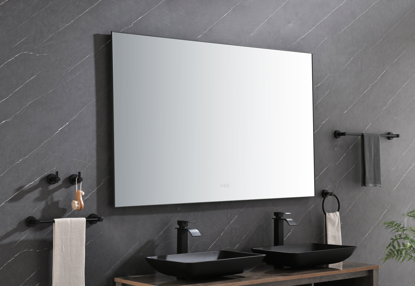 LED Mirror Bathroom Vanity Mirror with Back Light, Wall Mount Anti-Fog Memory Large Adjustable Vanity Mirror