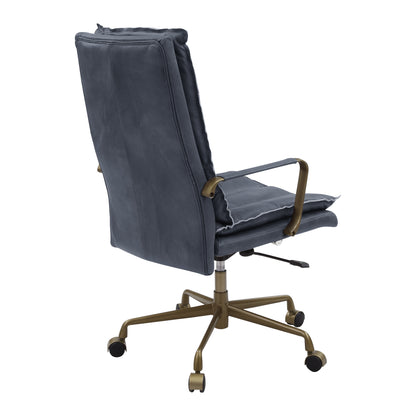 ACME Tinzud Office Chair, Gray Leather 93165