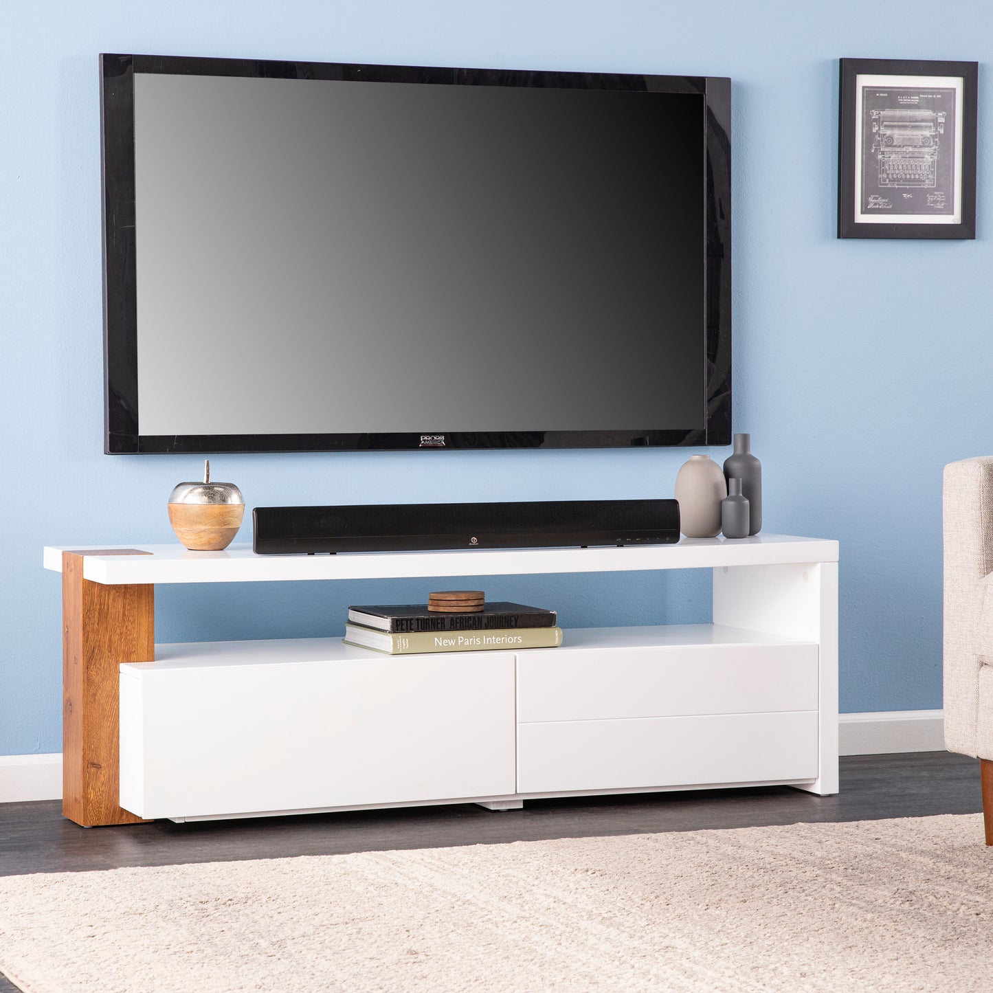 Harliston Contemporary Media Stand w/ Storage