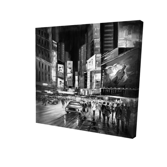 Times square monochrome - 08x08 Print on canvas
