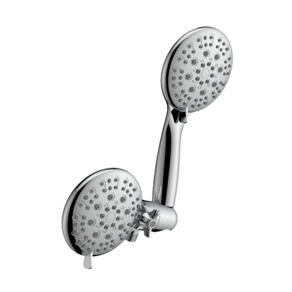 Large Amount of water Multi Function Dual Shower Head - Shower System with 4." Rain Showerhead, 6-Function Hand Shower, Under the water, Chrome