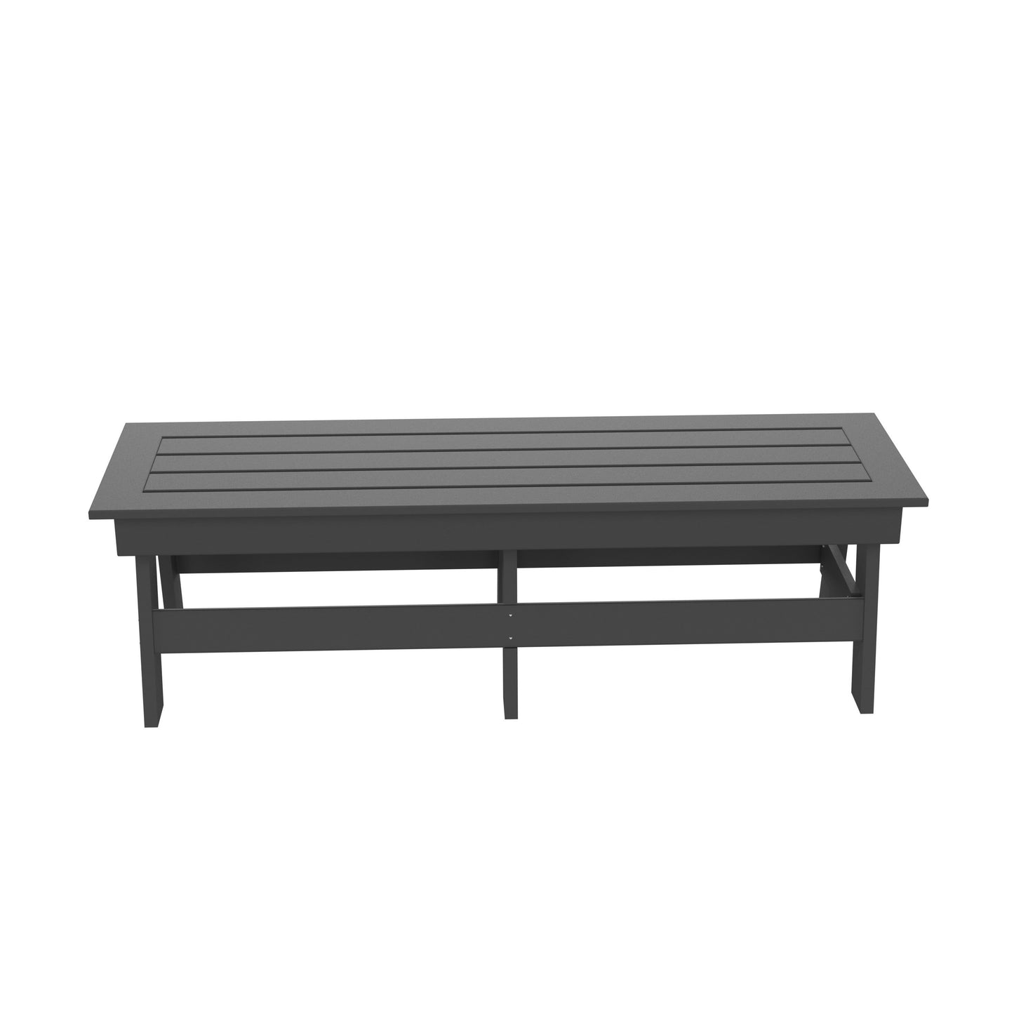 HDPE Dining  Bench, Gray