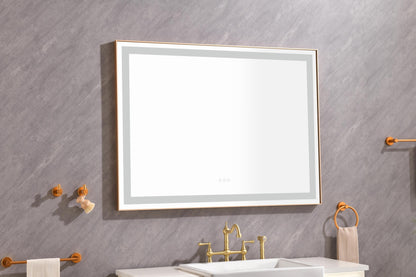 LTL needs to consult the warehouse address48*36 LED Lighted Bathroom Wall Mounted Mirror with High Lumen+Anti-Fog Separately Control