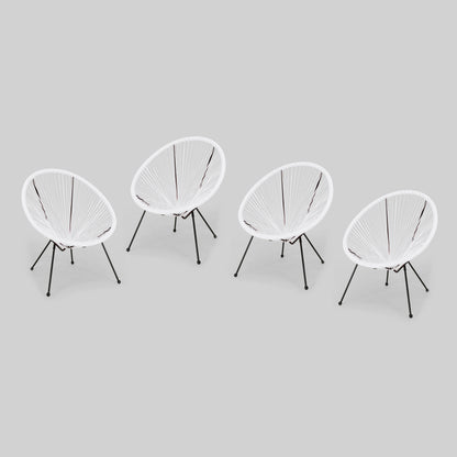 Sale Furniture Alexis Outdoor Woven Chair White+Black (Set of 2)