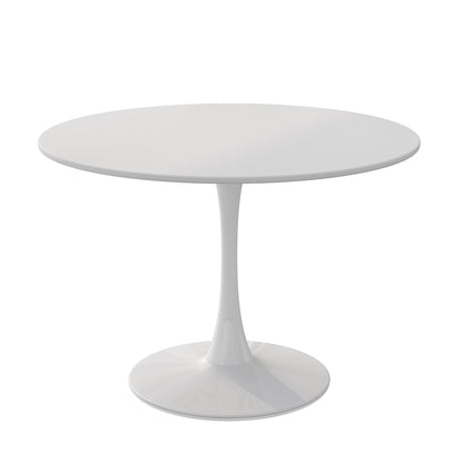 42"Modern Round Dining Table with Round MDF Table Top,Metal Base  Dining Table, End Table Leisure Coffee Table Tulip Round Table