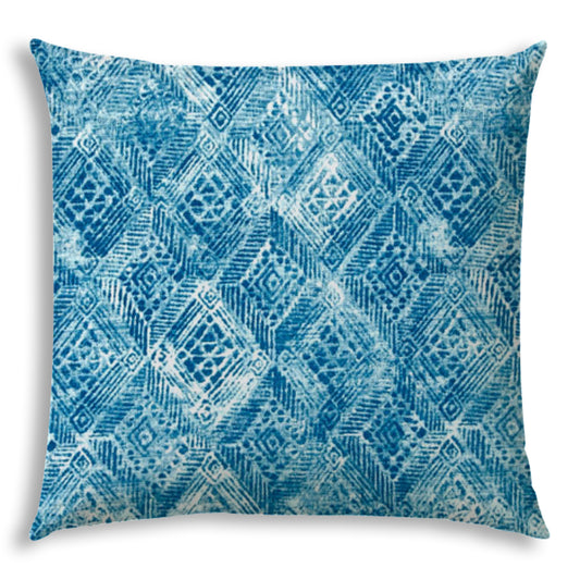 REMEDIA Blue Indoor/Outdoor Pillow - Sewn Closure