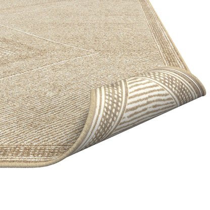 Benzara Beige and White Viscose Area Rug 8x10