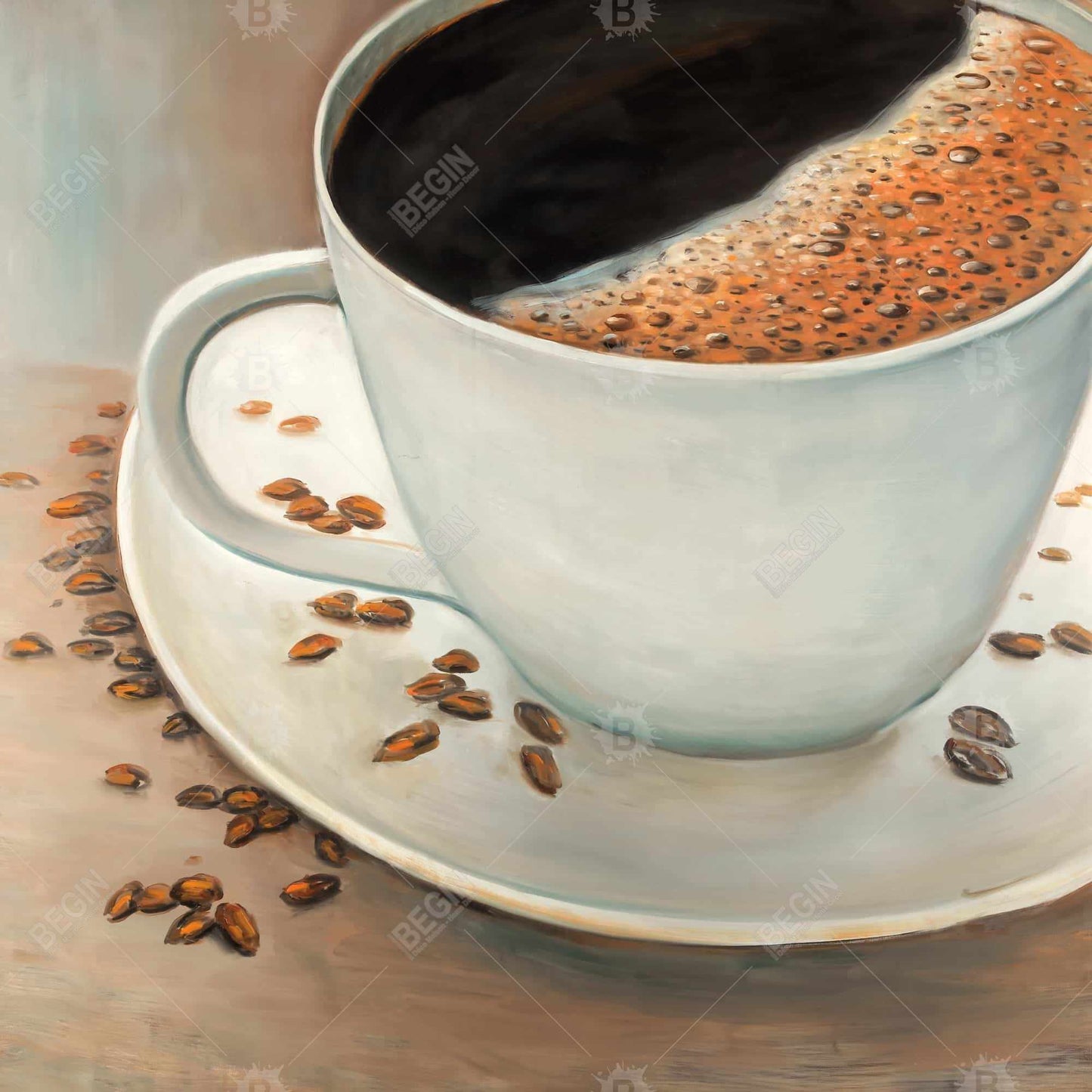 Black coffee - 32x32 Print on canvas