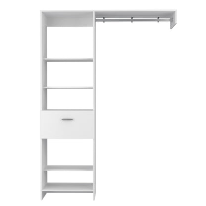 Lenox 1-Drawer 4-Shelf Closet System White