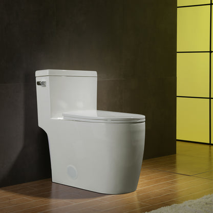 1.28 GPM (Water Efficient) One-Piece ADA Elongated Toilet, Soft Close Seat Included (cUPC Approved) - 28.7"x16.5"x28.7"