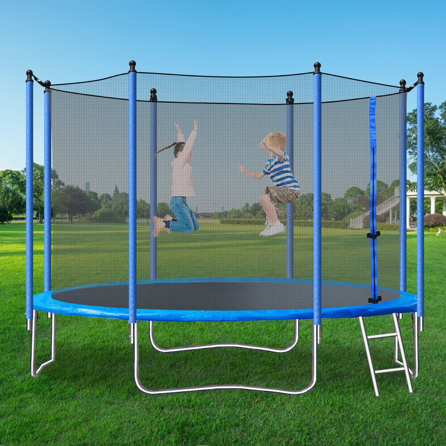 10FT TRAMPOLINE (STEEL TUBE,LADDER)