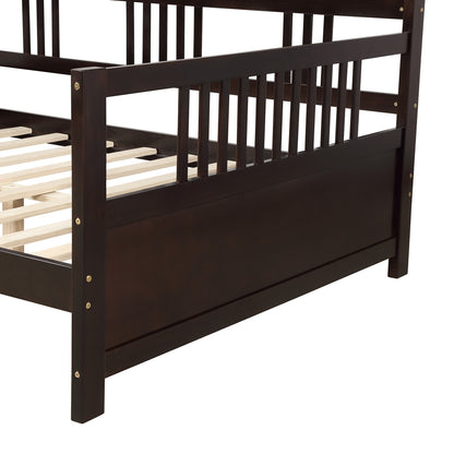 Wood Daybed Full Size Daybed with Support Legs, Espresso ( Previous SKU: WF190235AAP)