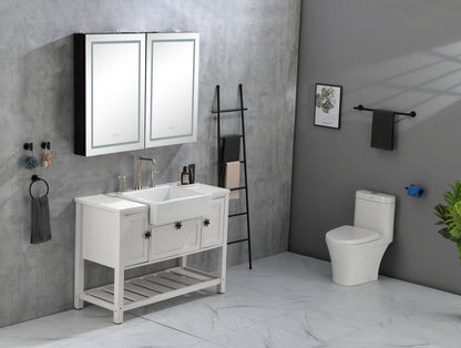 Bathroom Vanities Without Tops 48 in. W x 20-1/2 in. D Bathroom Vanity Cabinet Only in White