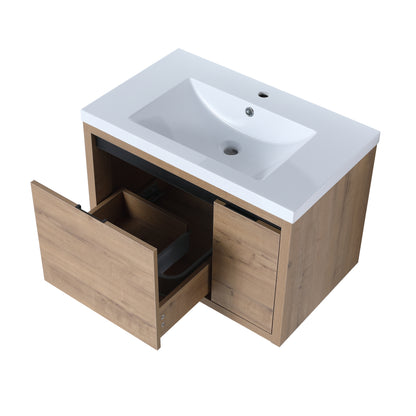 Single Sink Bathroom Vanity,Wall Mounting 30 Inch,30 X 18