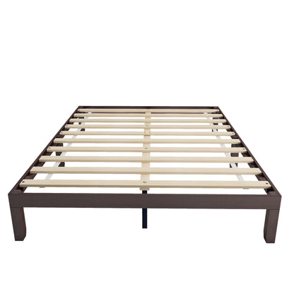 Queen Size Wood Platform Bed Frame, No Box Spring Needed, Strong Wood Slat Support, Easy Assembly