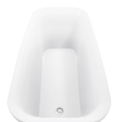 66" 100% Acrylic Freestanding Bathtub，Contemporary Soaking Tub，white Bathtub