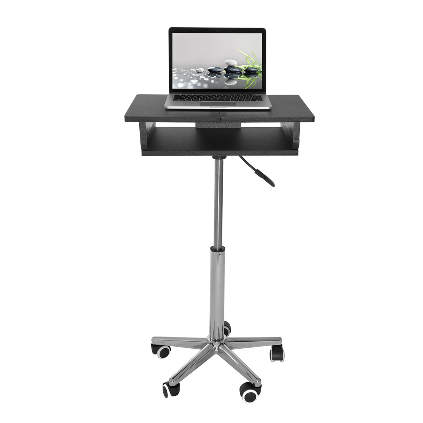 Techni Mobili Folding Table Laptop Cart, Graphite