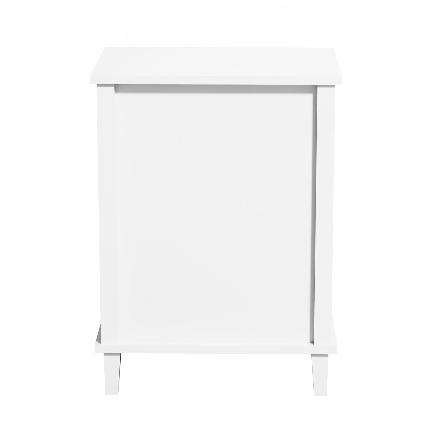 Wooden Nightstand with One Drawer One Shelf for Kids, Adults, White