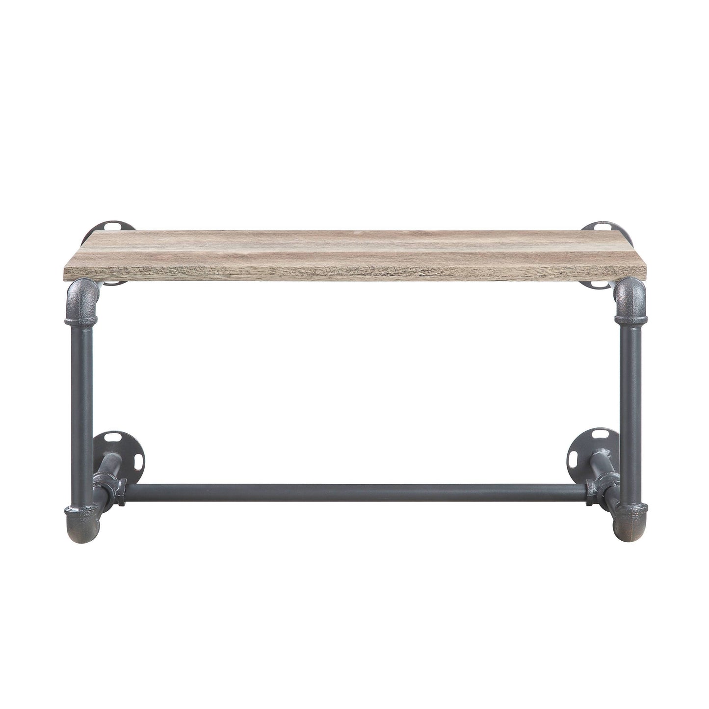 ACME Brantley Wall Rack in Oak & Sandy Gray Finish AC00432