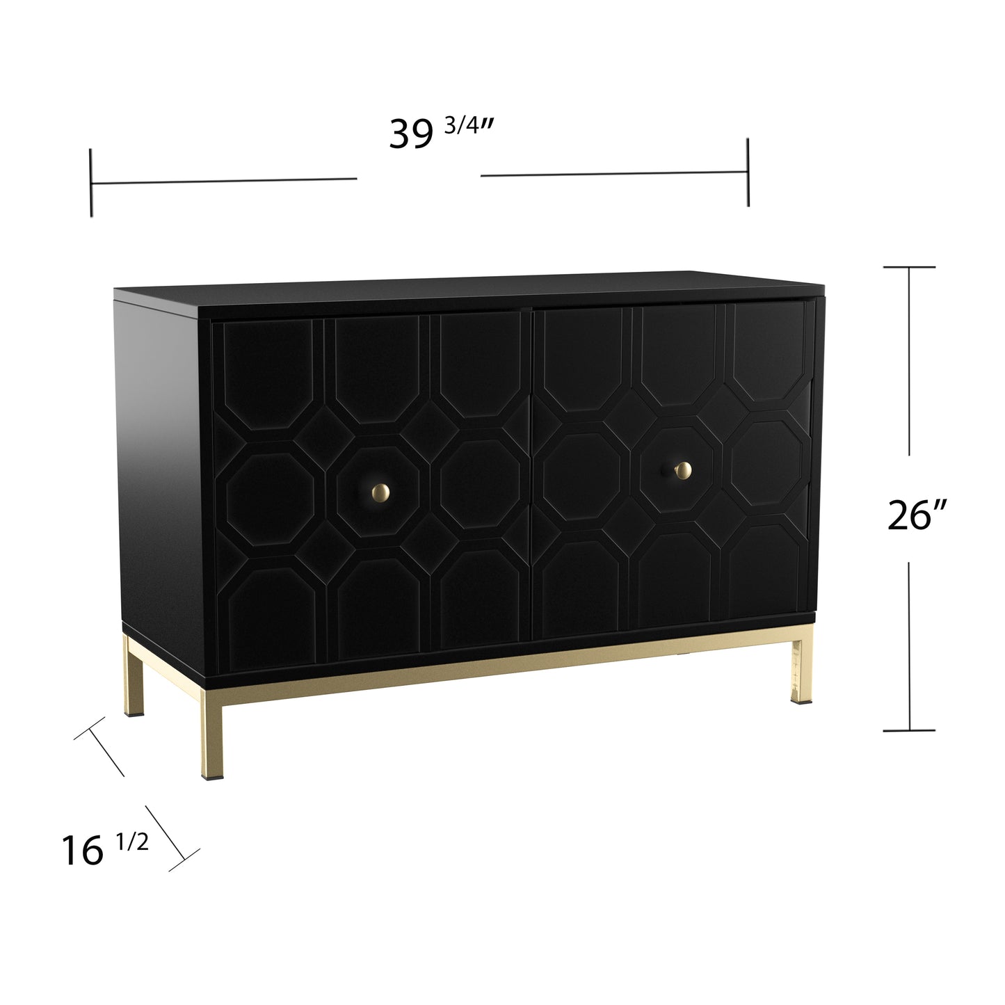 Gramdlynn Two-Door Accent Cabinet - Black