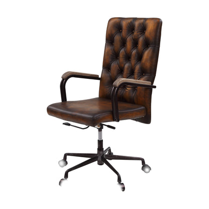 ACME Noknas Office Chair, Brown Lether 93175