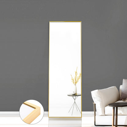 Miro 1500 400-g    Full Length Mirror Floor Mirror Hanging Standing or Leaning, Bedroom Mirror Wall-Mounted Mirror with Gold Aluminum Alloy Frame, 59" x 15.7"