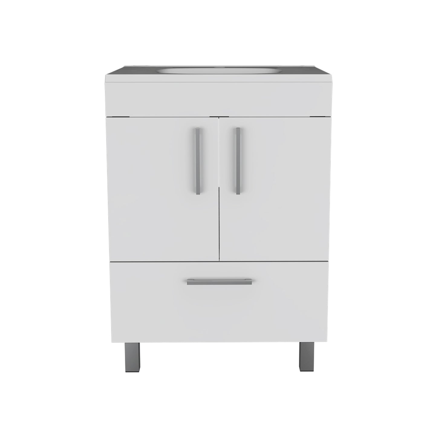 Clifton 2-Door Rectangle Single Bathroom Vanity White